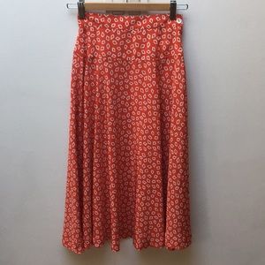 Vintage Petite Red Pattern Skirt